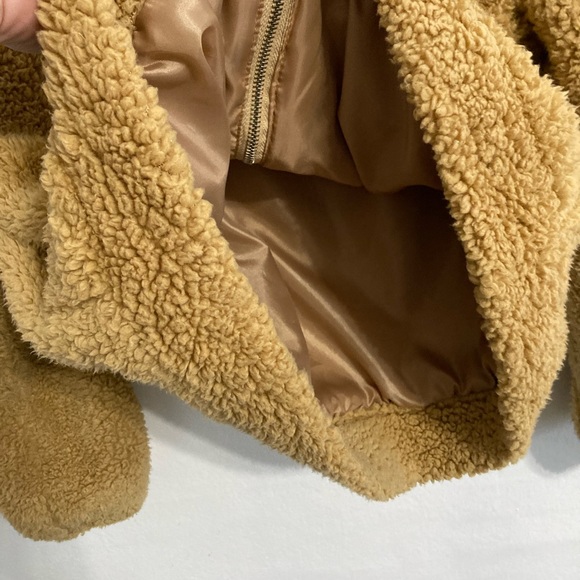 NWOT Vmong size medium Brown Teddy bear jacket - Picture 7 of 11